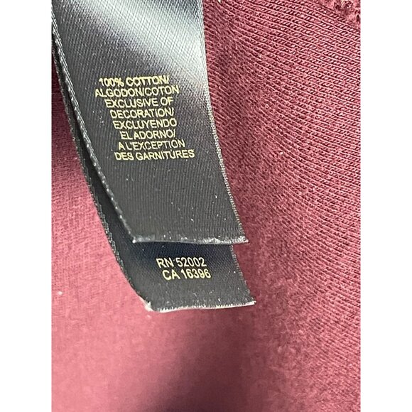 Liz Claiborne Large Short Sleeve Maroon Top Ruffled Edges V-Neck - Picture 4 of 6